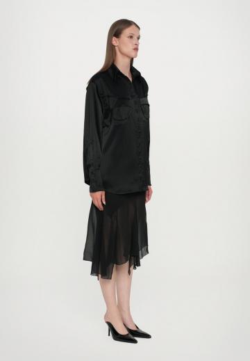 Атласная блузка