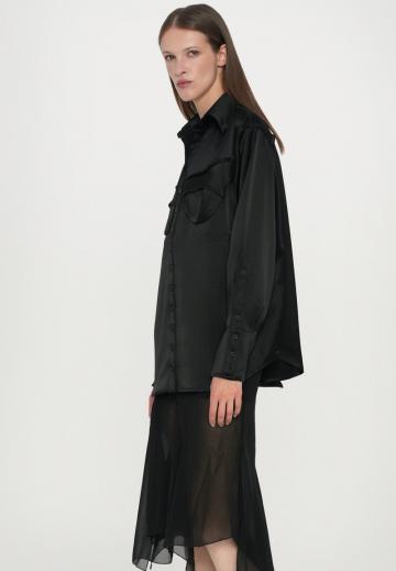 Атласная блузка