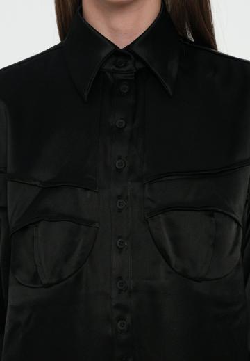 Атласная блузка