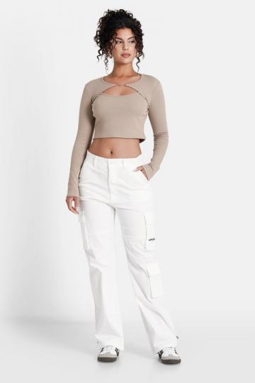 Брюки с накладными карманами