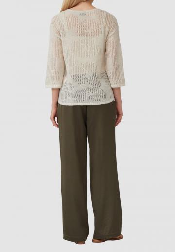 Пуловер с рукавом три четверти