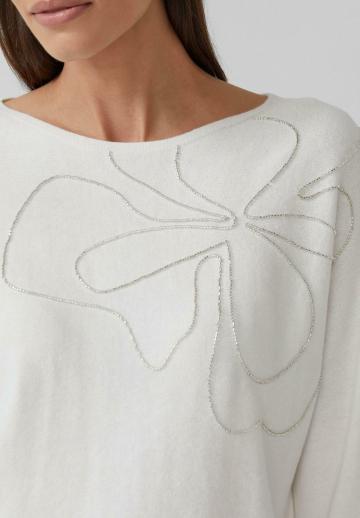 Пуловер с рукавом три четверти