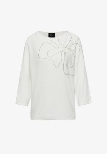 Пуловер с рукавом три четверти