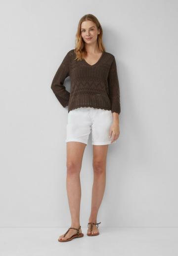 Пуловер с рукавом три четверти