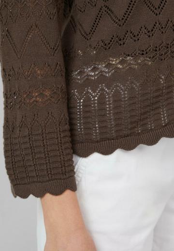 Пуловер с рукавом три четверти