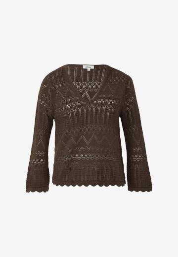 Пуловер с рукавом три четверти