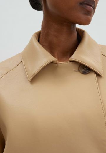 Пальто из искусственной кожи