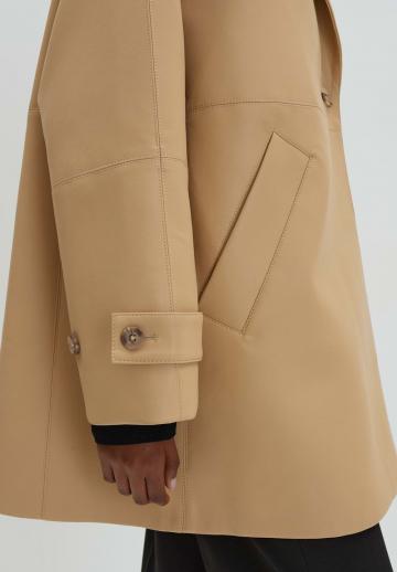 Пальто из искусственной кожи