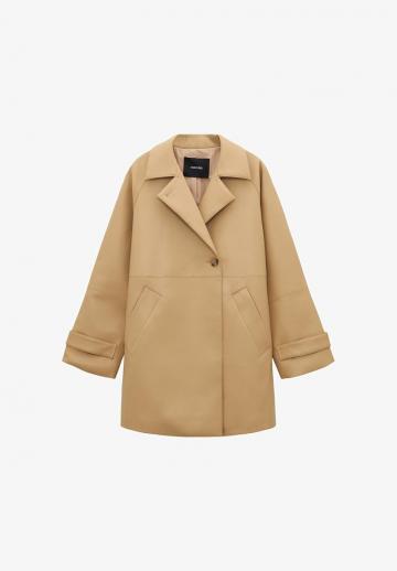 Пальто из искусственной кожи