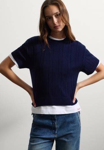 Пуловер с коротким рукавом
