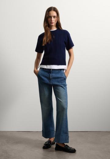 Пуловер с коротким рукавом