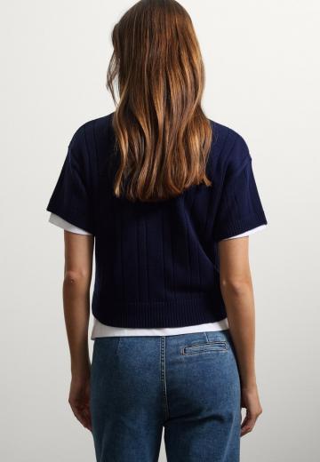 Пуловер с коротким рукавом