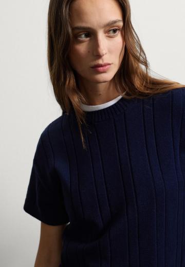 Пуловер с коротким рукавом