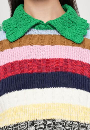 Пуловер в полоску