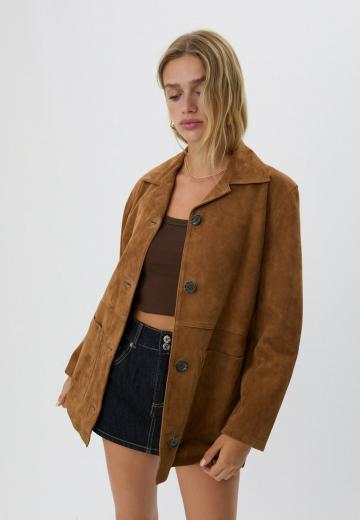 Кожаное пальто