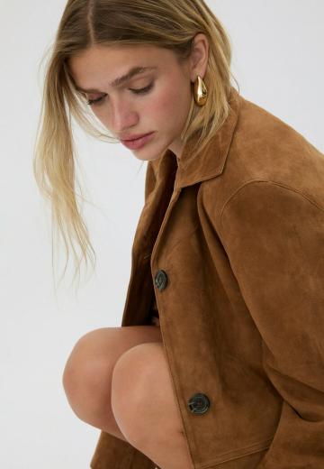 Кожаное пальто