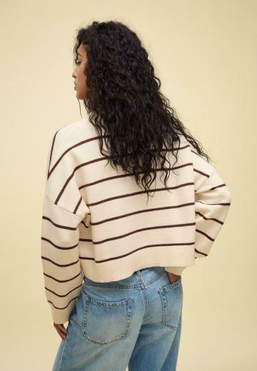 Пуловер в полоску