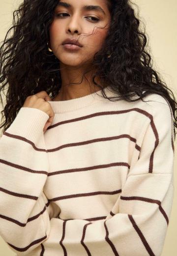 Пуловер в полоску