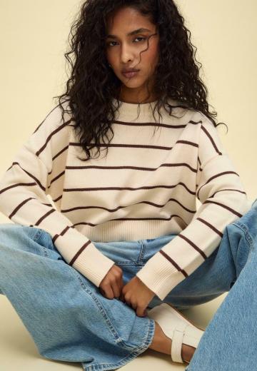 Пуловер в полоску