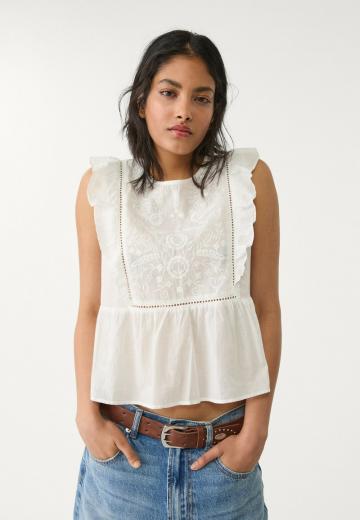 Блузка без рукавов