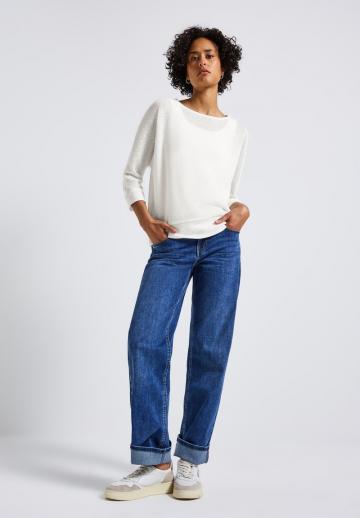 Пуловер с рукавом три четверти