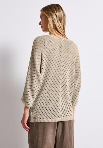 Пуловер с рукавом три четверти