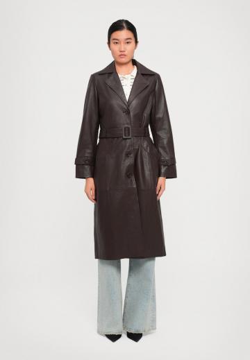 Пальто из искусственной кожи