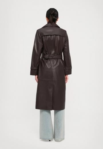 Пальто из искусственной кожи