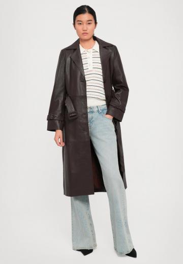 Пальто из искусственной кожи