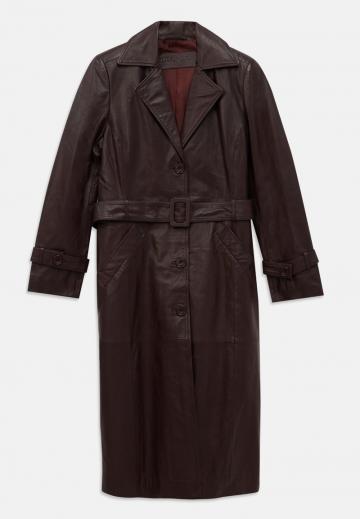 Пальто из искусственной кожи