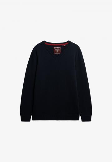 Пуловер с вырезом V