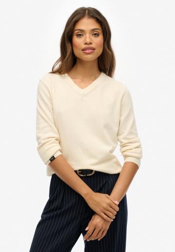 Пуловер с вырезом V