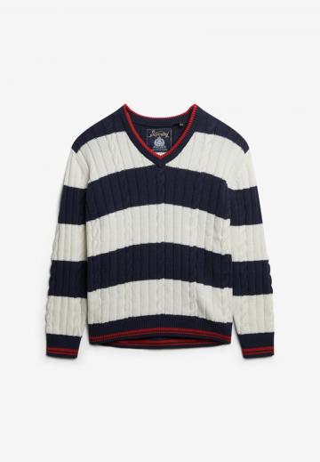 Пуловер в полоску