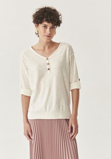 Пуловер с рукавом три четверти