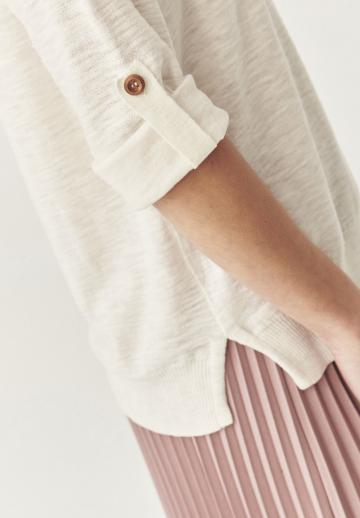 Пуловер с рукавом три четверти