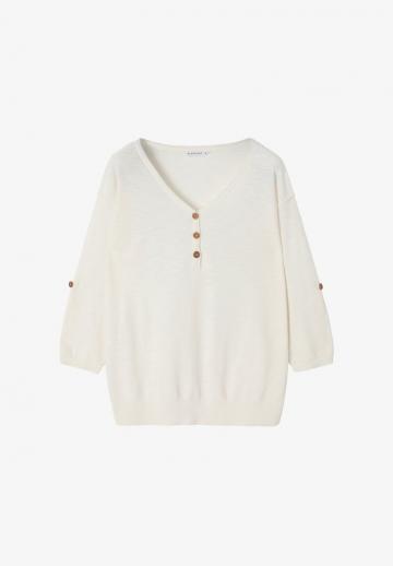 Пуловер с рукавом три четверти