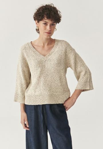 Пуловер с рукавом три четверти