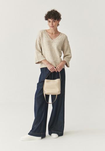 Пуловер с рукавом три четверти