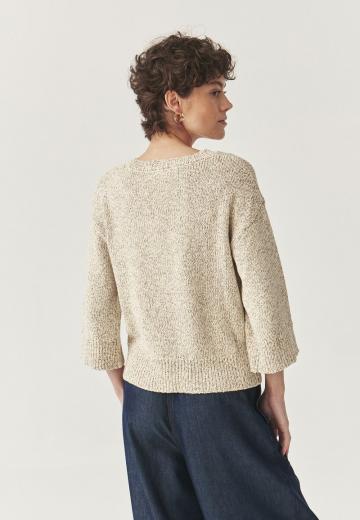 Пуловер с рукавом три четверти