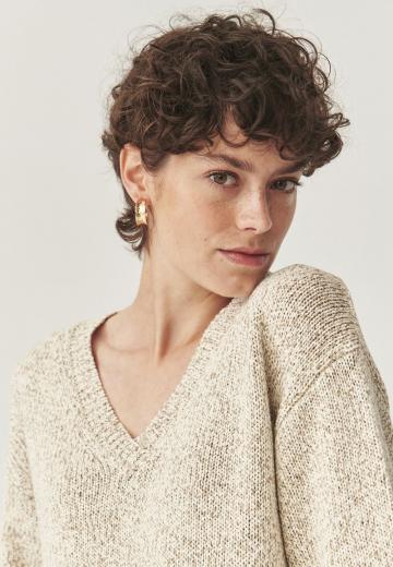 Пуловер с рукавом три четверти