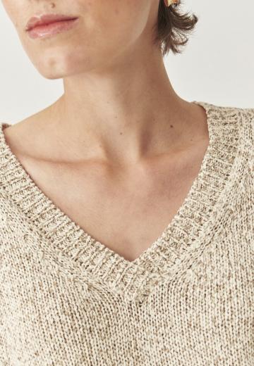 Пуловер с рукавом три четверти