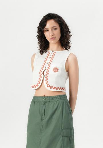 Блузка без рукавов