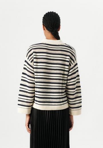 Пуловер в полоску