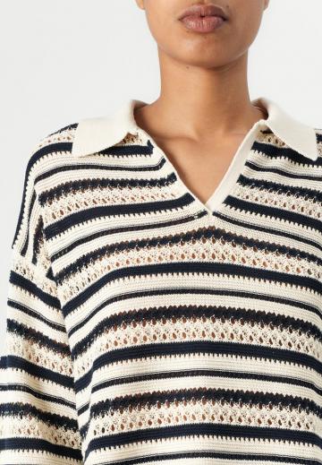 Пуловер в полоску