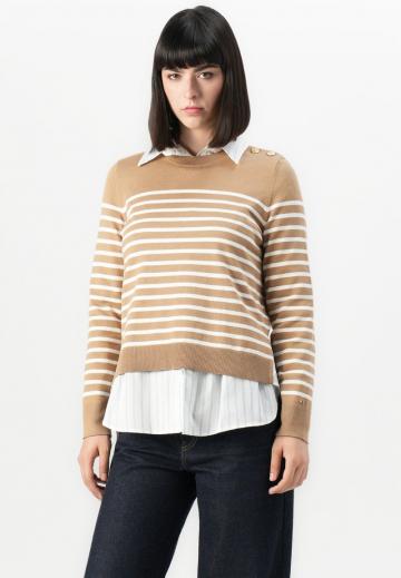 Пуловер в полоску