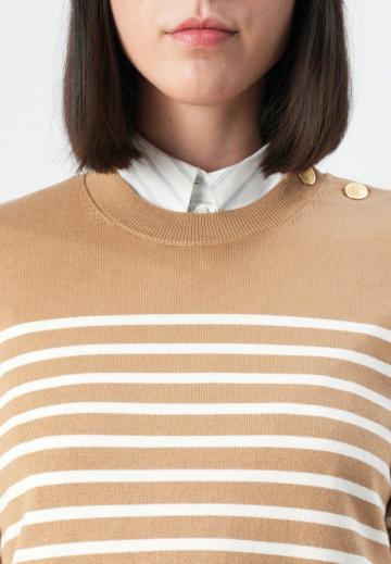 Пуловер в полоску