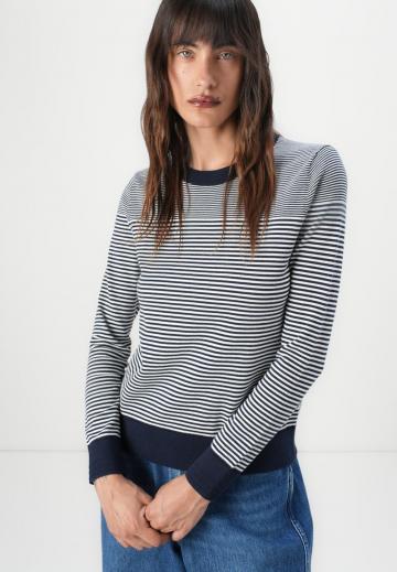 Пуловер в полоску