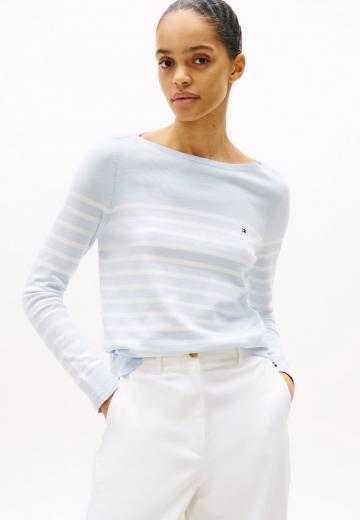 Пуловер в полоску