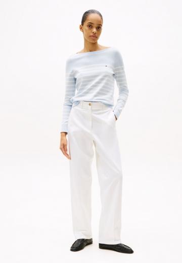 Пуловер в полоску