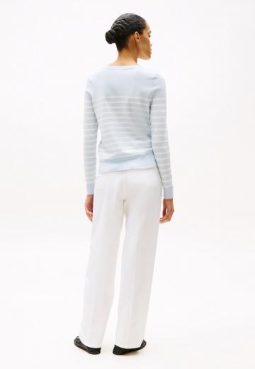 Пуловер в полоску